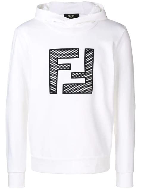 fendi ff logo hoodie|farfetch fendi hoodie.